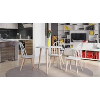 Кухонный стол LoftyHome Oak-80 VC4005-80-W (белый)