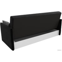 Диван Лига диванов Лига-018 117850 (велюр черный/подушки серый)