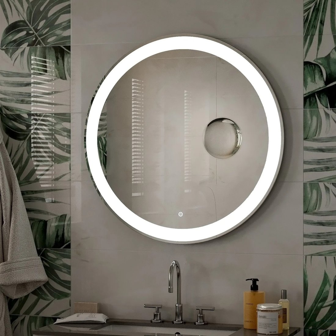 

Континент Зеркало Aroma Led D 780 (с увеличительным зеркалом и часами)