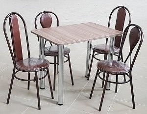 

Обеденная группа Табуретоф стол и 4 стула (Шоколад/Венге, ст. 110x70 см, Шоколадно-каштановый)