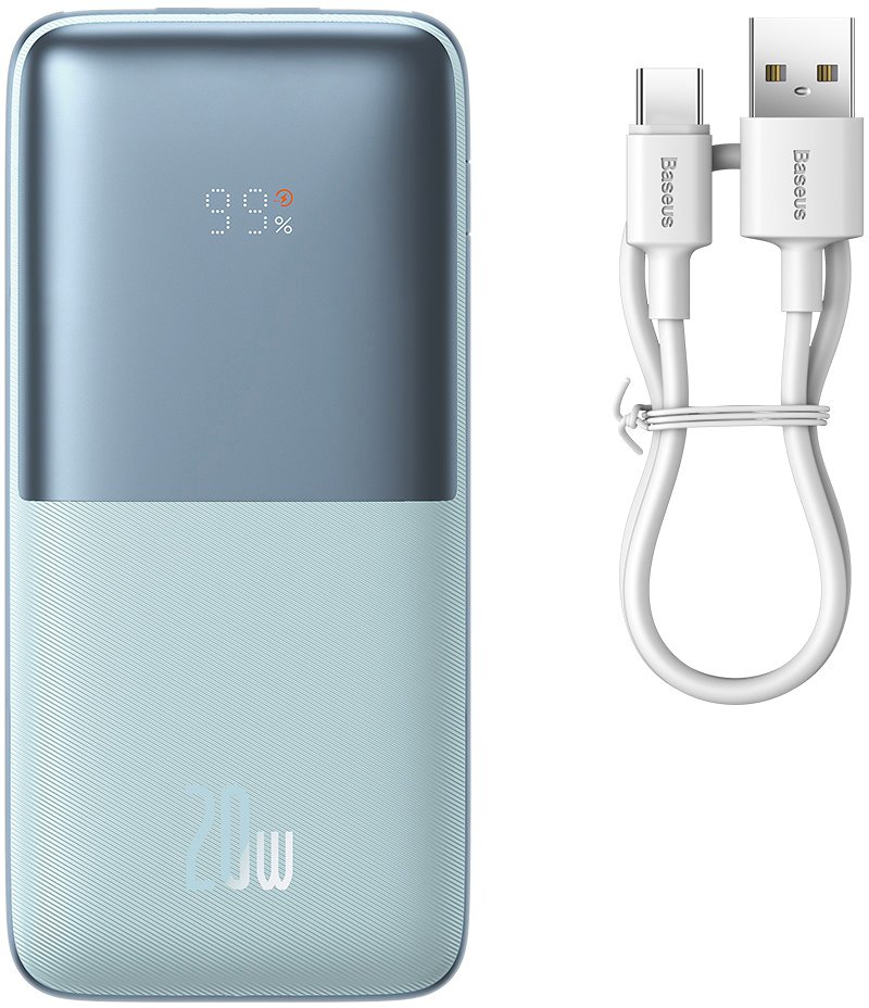 

Внешний аккумулятор Baseus Bipow Pro Digital Display Fast Charge 20W Overseas Edition 10000mAh (бирюзовый)