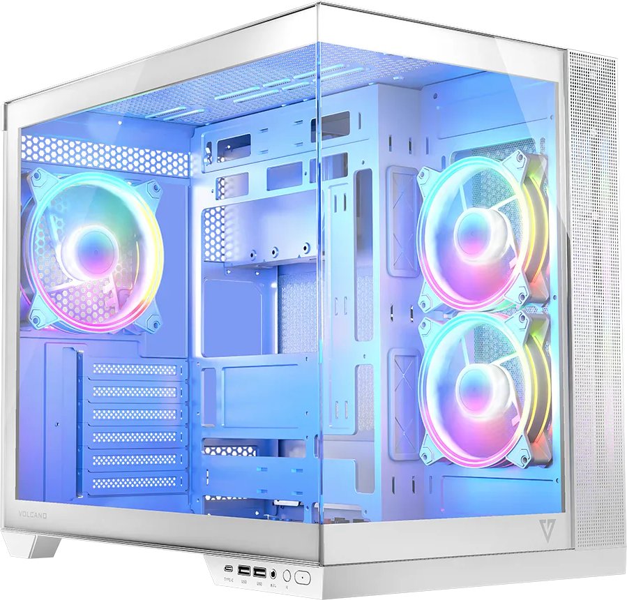Корпус MODECOM Volcano Panorama Apex ARGB 3F Midi (белый)
