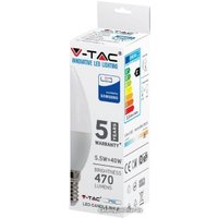 Светодиодная лампочка V-TAC C37 E14 5.5 Вт 3000 К VT-226