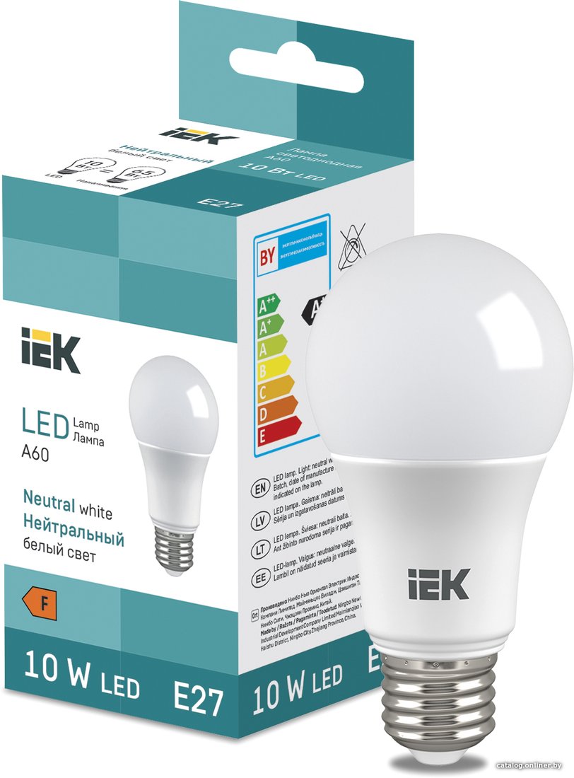 Светодиодная лампочка IEK LED Bulb A60 950lm 4000K E27