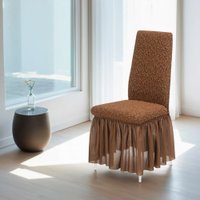 Чехол для стула Mio Tesoro Жаккард Люкс для стула 10018/1444 (с оборкой)