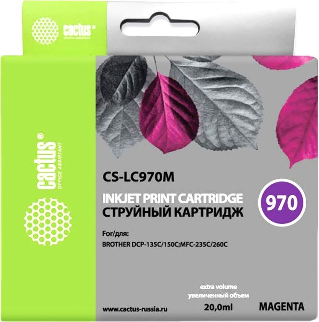 

Картридж CACTUS CS-LC970M (аналог Brother LC970M)