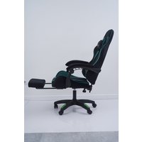 Игровое (геймерское) кресло Calviano 1584 (велюр, черный/зеленый)
