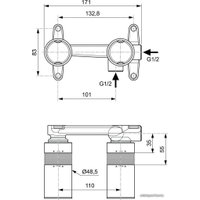 Скрытый механизм Ideal Standard Standard A1313NU