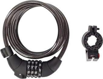 Тросовый велосипедный замок Green Cycle GLK-189 12х150