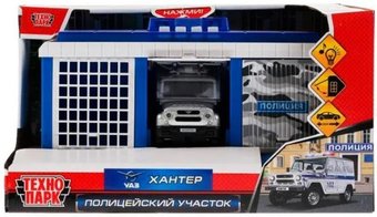 Паркинг Технопарк Пост ГАИ с машинкой ВАЗ 2106 GARAGE-22SL1XCAR-POL