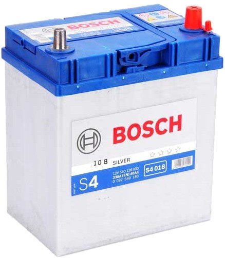 

Автомобильный аккумулятор Bosch S4 018 (540126033) 40 А/ч JIS