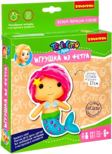 

Набор для создания поделок/игрушек Bondibon Игрушка из фетра. Русалочка ВВ3808