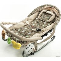 Шезлонг ForKiddy Enjoy Plus (бежевый круги)