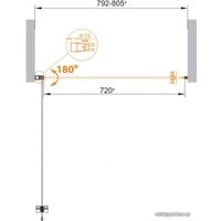 Душевая дверь Cezares ECO-O-B-1-80-C-Cr