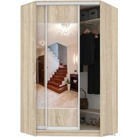 Шкаф-купе Кортекс-мебель Сенатор ШК30 Геометрия ДСП с зеркалом (дуб сонома)