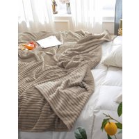 Плед Миланка Vse Doma 180x200 (полоса/бежевый)