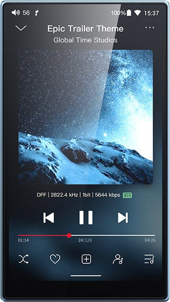 Hi-Fi плеер FiiO JM21 (3ГБ + 32ГБ, голубой/серебристый)