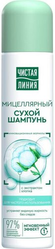 Сухой шампунь Чистая линия с экстрактом хлопка 200 мл