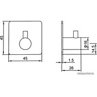 Крючок для ванны Ledeme L215B-4 (4 шт)