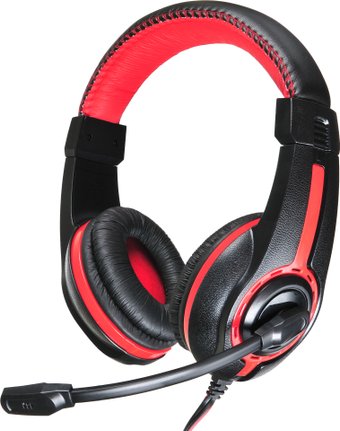 Наушники Оклик HS-L200 (черный/красный)