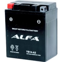 Мотоциклетный аккумулятор ALFA YB14-A2 (14 А·ч)