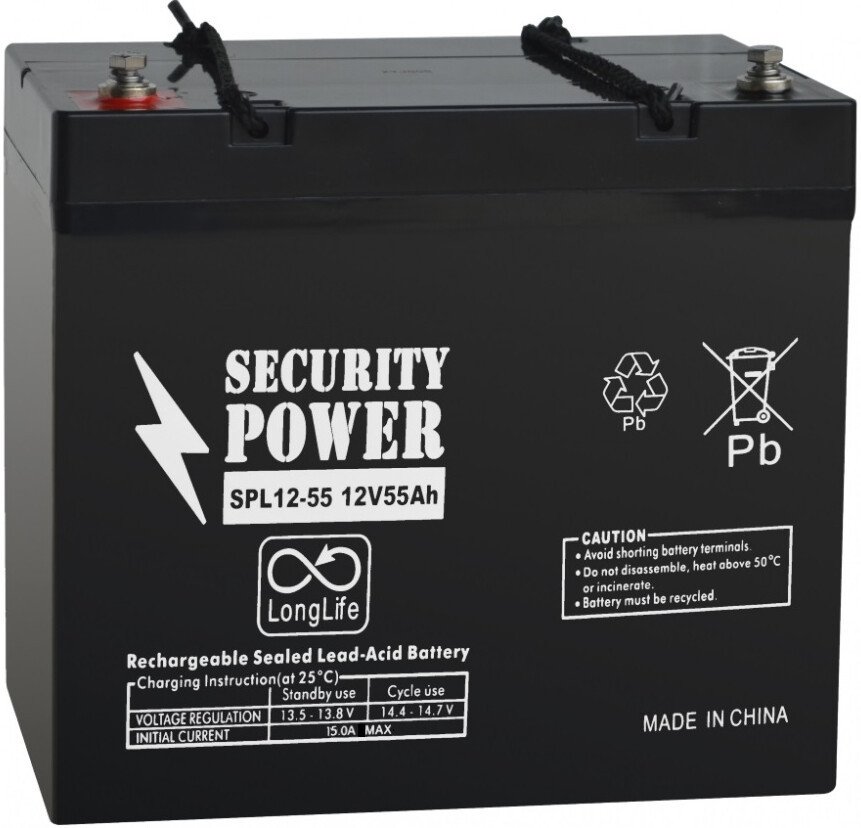 Аккумулятор для ИБП Security Power SPL 12-55 (12В/55 А·ч)