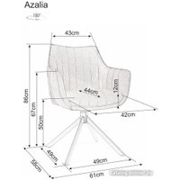 Стул с подлокотниками Signal Azalia (Buffalo 11 черный/черный)