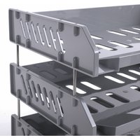 Лоток для бумаг BRAUBERG File 238108 (серый)