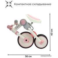Беговел-велосипед Bubago Flint BG-F-109-4 (белый/розовый)