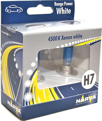 Галогенная лампа Narva H7 Range Power White 2шт [48607RPW]
