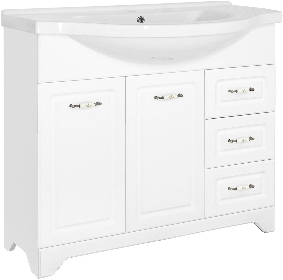 

Style Line Тумба под умывальник Олеандр-2 100 3 ящика (для классической раковины)