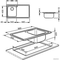 Кухонная мойка Smeg LPE861D