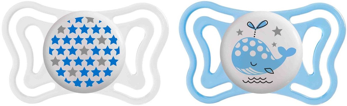 

Набор пустышек Chicco Chicco Physio Light Lumi 00071031410000 (голубой)