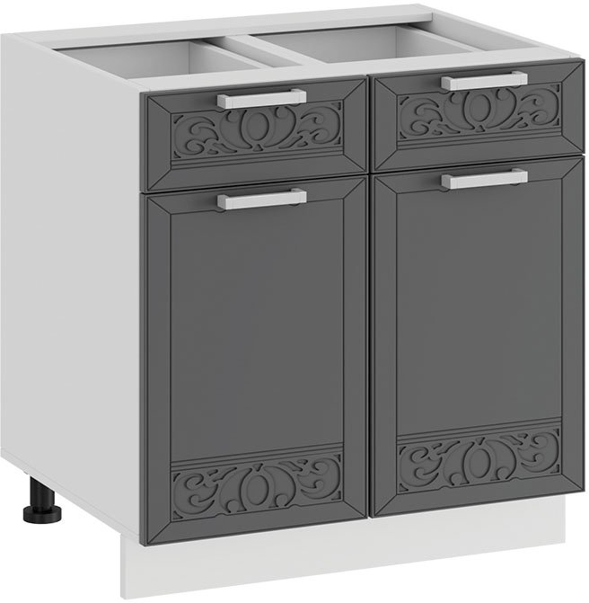 

Шкаф напольный Трия Долорес 1Н6Я1 (белый/титан)