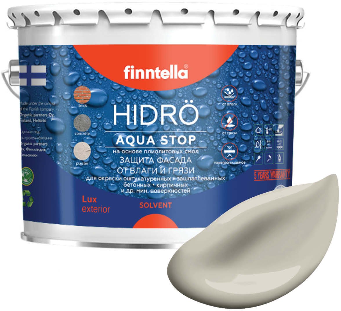 

Краска Finntella Hidro Tina F-14-1-3-FL084 2.7 л (бежевый)