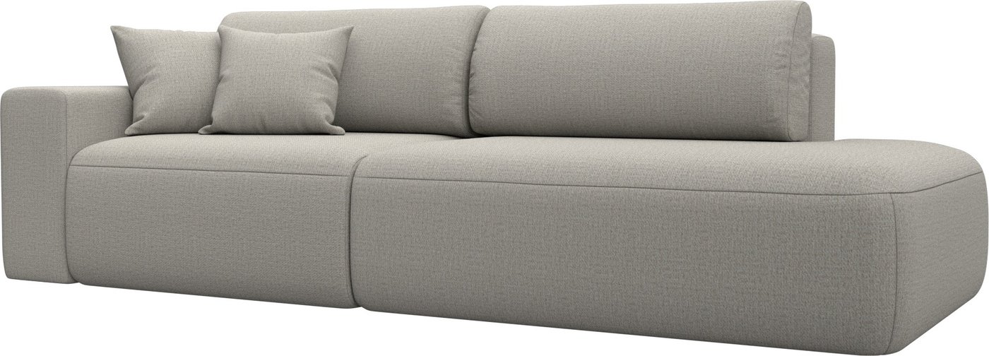 

Диван Лига диванов Лига-036 НПБ Модерн подлокотник слева 124761L (рогожка амур бежевый)