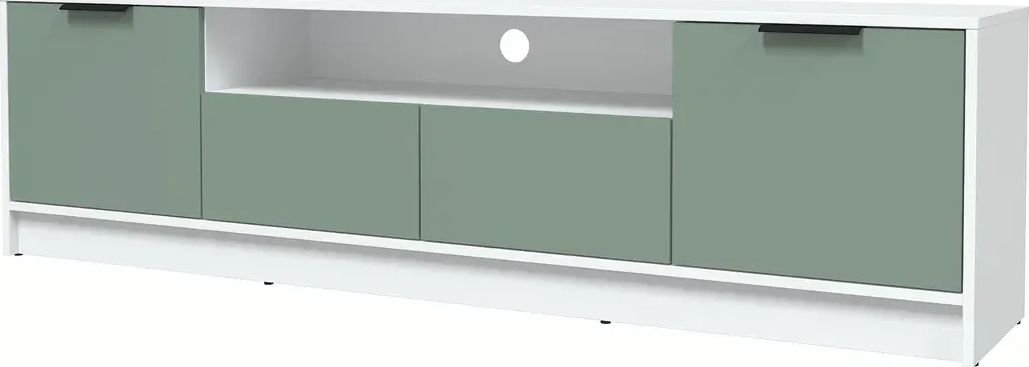 

Тумба Интерлиния ТВ Концепт КТ-ТВ4-50 Глосс (белый платинум/мята)