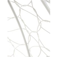 Кресло M-Group Кокос на подставке 11590101 (белый ротанг/бежевая подушка)