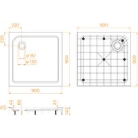 Душевой поддон RGW SMC-C W 12350199-01