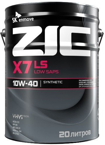 Моторное масло ZIC X7 LS 10W-40 20л