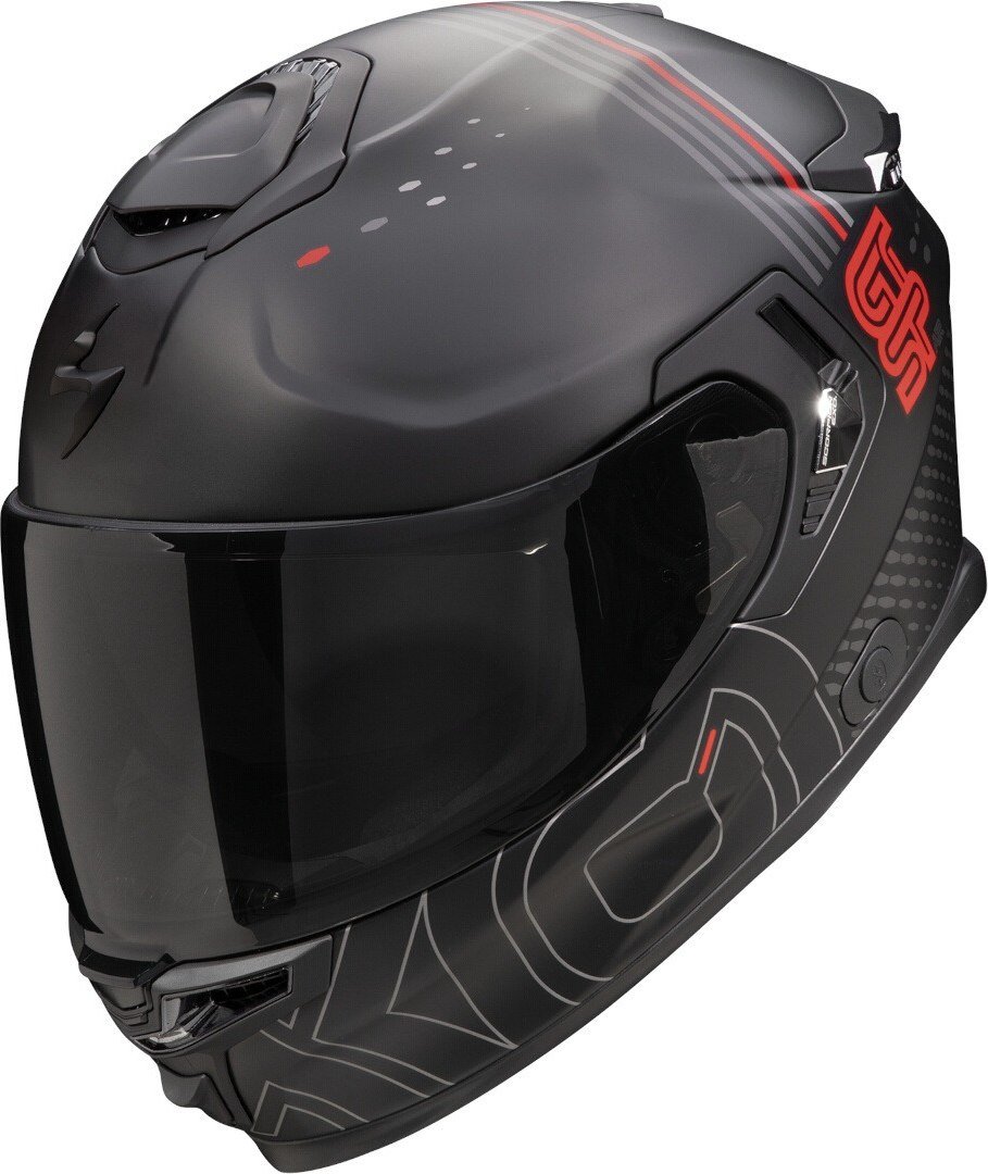 

Мотошлем Scorpion Exo Exo-Gt Sp Air Techlane (р. 2XL, черный матовый/серый/красный)