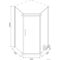 Душевой уголок IVA E2PS100C