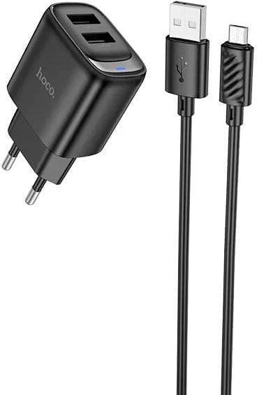 

Сетевое зарядное Hoco C141A microUSB (черный)
