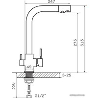 Смеситель Zerix LR4055-3 ZX0660 (хром)