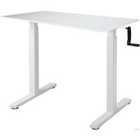 Стол для работы стоя ErgoSmart Manual Desk Compact 1380x800x18 мм (альпийский белый/белый)