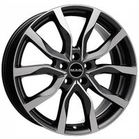 Литые диски MAK Highlands 19x8" 5x120мм DIA 72.6мм ET 38мм Gun Met-Mirror Face