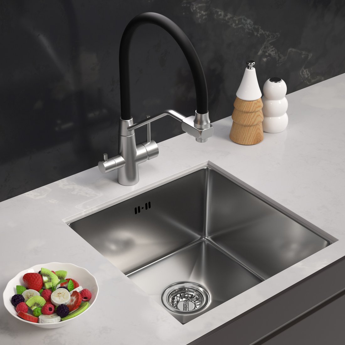 Кухонная мойка ARFEKA ECO AR 450*450 SATIN
