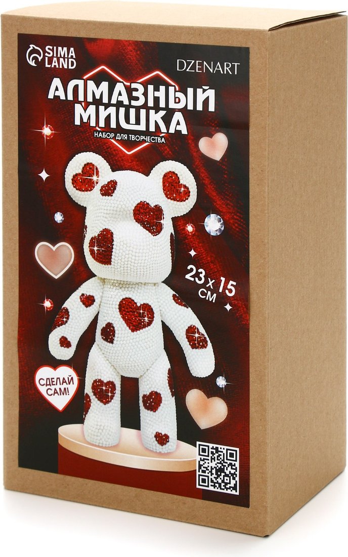 

Алмазная мозаика Школа талантов На фигурке. Алмазный мишка. Сердечки 10664944