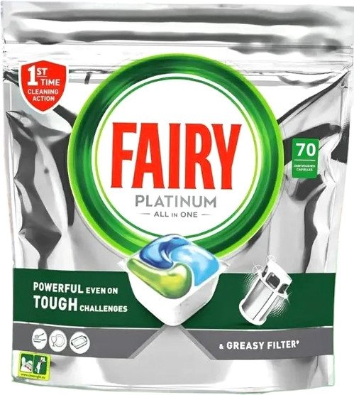 

Капсулы для посудомоечной машины Fairy Platinum Все в 1 (70 шт)