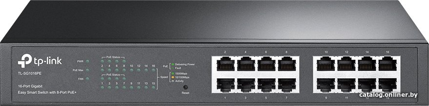 Настраиваемый коммутатор TP-Link TL-SG1016PE